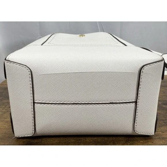 STEVE MADDEN Bellie Bucket White Shoulder Bag/Purse Detachable Strap Scarf - Picture 10 of 16